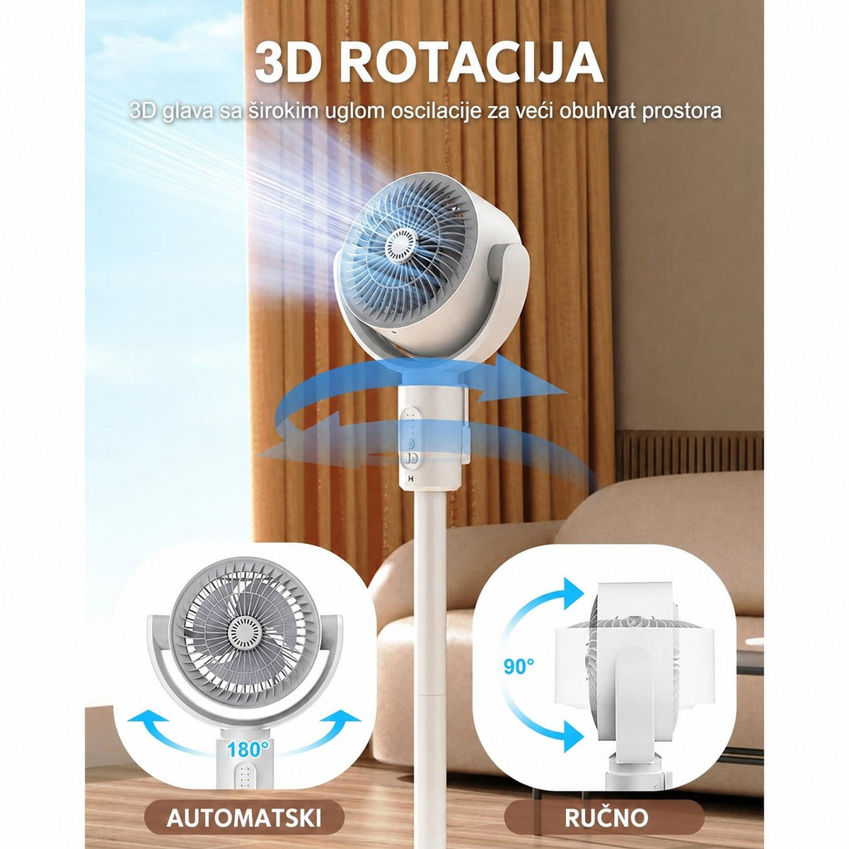 Bežični punjivi ventilator F1 – slika 5