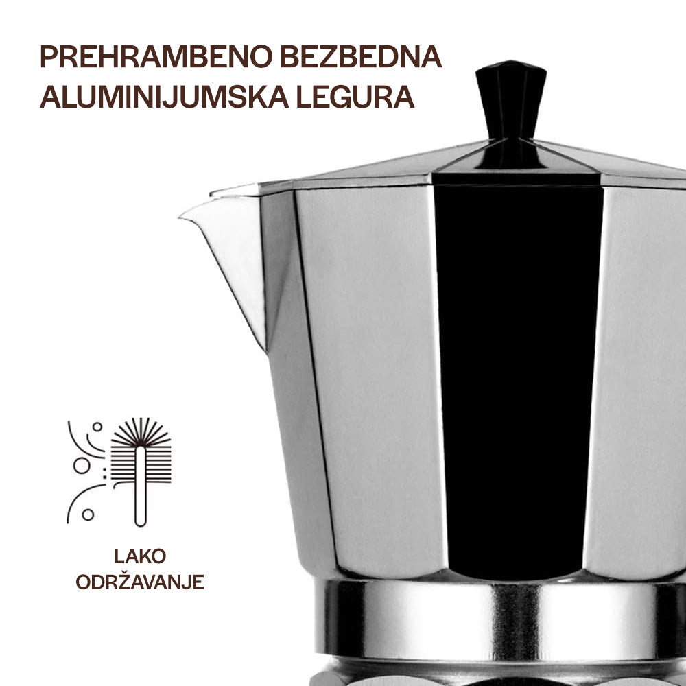 Džezva za espreso i moka kafu 300 ml – slika 4