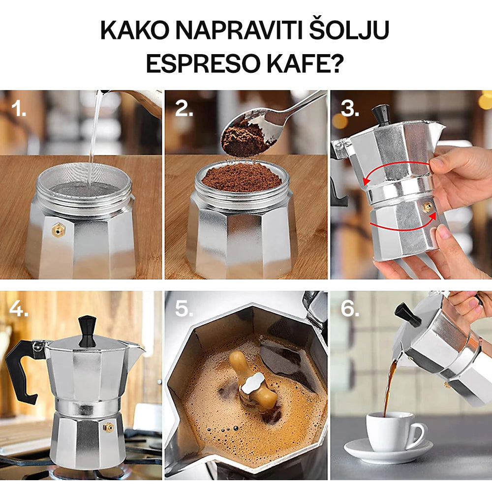 Džezva za espreso i moka kafu 300 ml – slika 5