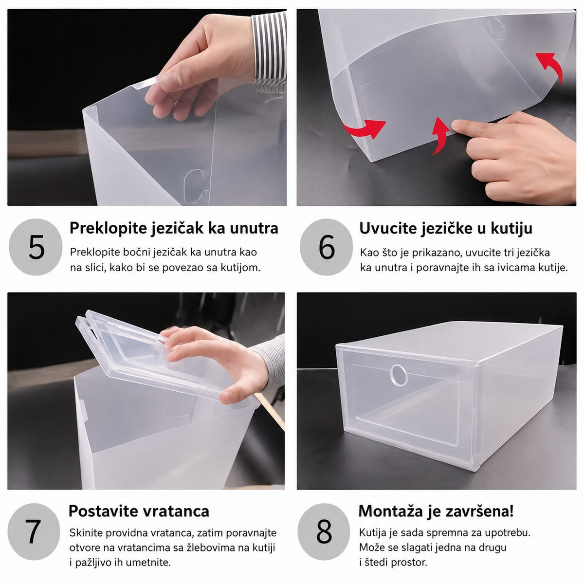 Kutije za odlaganje cipela 12 komada – slika 5